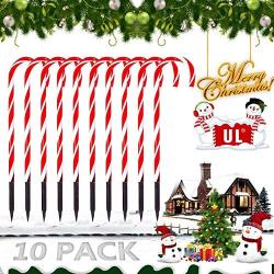 Christmas Candy Cane Pathway Marker Lights,LED Yard Lawn Pathway Markers Outdoor Candy Pathway Markers Christmas Indoor/Outdoor Decoration Lights UL588 Certified,18ft Length (Orange)