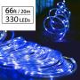 Solhice 66ft LED Rope Lights Blue, 330 LEDs Waterproof Dimmable Outdoor Tube Fairy Light with Remote Control, for Deck, Patio, Wedding, Bedroom Indoor Decor