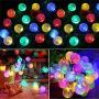 Solar String Lights Outdoor , 50LED Globe Fairy Waterproof Lights , 8 Mode 7M/24Ft Indoor/Outdoor Solar String Lights for Garden, Patio Yard, Home ,Christmas ,Parties ,Wedding (Multi-Colored)