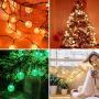 Globe Solar String Lights, Colorful 50 LED Outdoor Bulb String Lights with Remote Control ,Waterproof Timer Solar Patio Lights for Patio, Garden, Gazebo, Yard, Outdoors (16colors)