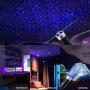 USB Star Light, Sound Activated Strobe with Auto Rotating, 2Packs, Ruibytree USB Night Light, Adjustable Romantic Interior Car Lights Decoration for Car Party Bedroom Christmas (1Red & 1Violet Blue)