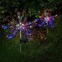 Solar Garden Lights Solar Firework Lights Solar Powered String Light with 2 Lighting Modes Twinkling and Steady-ON for Garden, Patio, Yard, Flowerbed, Parties (Colorful)