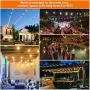 3-Color in 1 Dimmable Solar String Lights Outdoor,48ft LED Patio String Lights with Remotes,15 Hanging Sockets,Waterproof Shatterproof,Warm White Daylight White Lights for Backyard,Garden