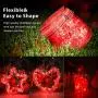 Ariceleo USB Powered Fairy Lights, 50 led 16 ft. USB Plug in Copper Wire USB String Lights for Bedroom Christmas Decoration Wedding Party Firefly Lights (Red,1 Pack)