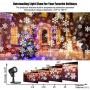 Christmas Projector Lights Outdoor, Led Snowflake Landscape Lights Waterproof Plug in Moving Effect Wall Mountable for Christmas Holiday Indoor Home Party New Year Decoration Show