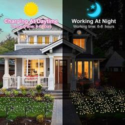 HeyMate Solar Lights Outdoor 2 Pack Warm White Star Garden Star Decorative Lights Waterproof for Yard,Patio,Lawn,Pathway,Backyard,Christmas Decoration