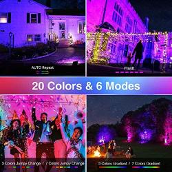 Onforu 2 Pack 100W RGB Flood Light, LED Color Changing Floodlight with 44 Keys Remote, IP66 Waterproof Outdoor Dimmable Wall Washer Light with 20 Colors, Timing and Memory Function for Garden,Indoor