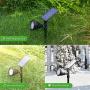 DBF Solar Lights Outdoor, Upgraded 18 LED Waterproof Solar Spotlights Solar Landscape Lights Adjustable Auto On/Off Wall Security Lighting for Garden Yard Pathway Driveway Pool, Pack of 2 (Cool White)