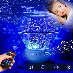 YU XIN Star Projector Night Light for Kids, Starry Projector with Bluetooth Speaker, Rotating LED Nebula Cloud Light for Kids Adults Bedroom Decoration