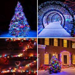 Battery Operated Christmas Tree Lights 131ft 300 LED - Indoor Outdoor Fairy String Light 8 Lighting Modes - Xmas Tree Garden Wedding Party Decoration Waterproof UL Certified Twinkle Stars Decor