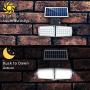 TEQStone Solar Flood Lights Outdoor Motion Sensor Dusk to Dawm, Adjustable Dual Head, IP65 Waterproof, 3000mAh Battery, Wireless LED Security Wall Light for Pathway, Yard and Garden (1 Pack L)