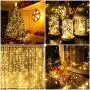 BESWILL Solar String Lights, 2 Pack 88.6FT 240LEDs Solar Fairy Lights, Solar Powered String Light with 8 Lighting Modes Waterproof, Decoration Lights for Christmas/Halloween/Party (Warm White)