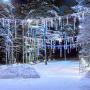 Meteor Shower Falling Rain Lights Christmas Lights 8 Tubes 192 LED Icicle Snow Falling Christmas Lights Outdoor Raindrop Lights, Xmas Wedding Party Tree Holiday Decoration Blue