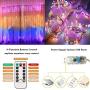 Curtain Lights,Star String Twinkle Fairy String Lights for Bedroom, 8 Modes Waterproof 9.8 X 9.2ft 280 LED Christmas Wall Decor Hanging Lights with Remote Control ,Wedding Garden Indoor