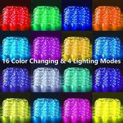 Ollny Rope Lights 180 LED 33ft 16 Multi Colors Changing Outdoor String Fairy Twinkle Strip Tube Lights with Remote Plug in Lights for Bedroom Christmas Tree Party Patio Indoor Decorations,Waterproof
