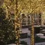 Twinkle Star Outdoor Christmas Lights Battery Operated 50 LED Mini String Light with 8 Modes, 16ft Waterproof Fairy Lights for Garden Xmas Tree Wedding Wreath Party Decoration (Warm White, 2 Pack)