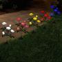 New Material Outdoor Realistic Solar Powered Rose Lights Flower Stake, for Garden Patio Yard Pathway Decoration, Pink