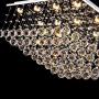 7PM Modern Square K9 Crystal Chandelier Contemporary Elegant Ceiling Light Fixture Flush Mount for Living Room Bedroom Dining Room Kitchen Island W24'' x H13 16 Lights