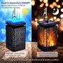 Solar Lantern Lights Outdoor Hanging Patio Decor with Flickering Dancing Flame, Waterproof Solar Powered Led Lantern Decorative Lights for Patio Yard Garden Table Decoration, 2 Pack