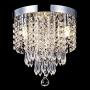 ZEEFO Crystal Chandeliers, Modern Pendant Flush Mount Ceiling Light Fixtures, 3 Lights, H10.2 W9.8 Inches, Contemporary Elegant Design Style Suitable for Hallway, Living Room, Dining Room