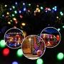 Joomer Solar Christmas Lights 72ft 200 LED 8 Modes Solar String Lights Waterproof Solar Fairy Lights for Garden, Patio, Fence, Balcony, Outdoors (Multi-Color)