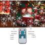 Christmas Projector Lights Outdoor Waterproof Snowflake LED Light Projector Lamp Rotating Snowfall Landscape Spotlights with Remote Control for Xmas Party Wedding Garden Indoor Outdoor Decor