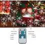 Christmas Projector Lights Outdoor Waterproof Snowflake LED Light Projector Lamp Rotating Snowfall Landscape Spotlights with Remote Control for Xmas Party Wedding Garden Indoor Outdoor Decor