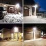 Onforu 2 Pack 50W LED Security Light, 5000LM Outdoor Flood Light Fixture with 3 Adjustable Heads, IP65 Waterproof, 5000K White Wall Mount Security Light for Eave, Exterior Garden, Porch