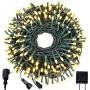 BOLTLINK Outdoor Christmas String Lights, Indoor Outside 300 LED 105ft Christmas Tree Fairy Twinkle Decorative Lights for Halloween Wedding Party Patio Garden Holiday, Warm White