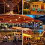 Outdoor String Lights,100ft with 64 Dimmable G40 Glass LED Clear Bulbs UL Approval Waterproof Globe String Lights 1W 2700K Outdoor Lighting for Backyard Porch Cafe Party Wedding Garden