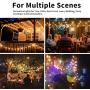 29.5Ft 50 LED Bulbs Diameter 1.7cm Solar String Lights Waterproof Globe Bulbs 8 Modes Decorative Lighting Fairy Lights for Christmas Decoration, Garden, Porch, Patio, Gazebo, Bistro, Xmas Lights