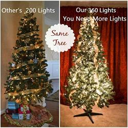 29V LED Christmas String Lights Outdoor Tree Lights 134Ft 360LED UL Certified End-to-End Plug, 8 Modes Waterproof Outdoor Indoor Fairy Lights for Christmas Tree, Patio, Wedding, Party(Warm White)