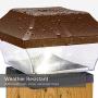 NOMA Solar Post Lights | Waterproof Outdoor Cap Lights for 4 x 4 Wooden Post, Deck, Patio, Garden, Decor or Fence | Warm White LED Lights, 8-Pack (Bronze)
