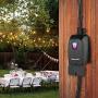 DEWENWILS Smart WiFI Outdoor Plug Outlet,Timer and Countdown Function,IP44 Waterproof outdoor timer for lights,Compatible with Alexa,Google Home, No Hub Required, 2 Packed