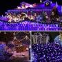 Sheila 65.6 Feet 200LED String Lights 8 Mode Flashing Controller Fairy Twinkle Decorative Lights for Kids Bedroom, Wedding, Chirstmas Tree, Festival Party, Garden, Patio, Room Decoration (Purple)