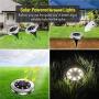 Solar Ground Lights Outdoor - 2020 Upgraded 8 LED Waterproof Bright in-Ground Lights for Garden Patio Lawn Pathway Yard Driveway, Producing More Light, Warm Yellow, 6 PACK
