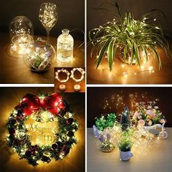 66 Feet 200 Led Fairy String Lights Battery Operated with Remote Control Timer Waterproof Copper Wire Twinkle String Lights for Bedroom Christmas Parties Wedding Decor Warm White