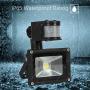 FAISHILAN Motion Sensor Flood Light 10W LED IP65 Waterproof Security Lights 6000K, 800 Lumen, US 3-Plug Outdoor Wall Light