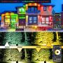 2 Pack 100W RGB LED Flood Light - Waygor Bluetooth Smart Floodlights Color Changing APP Control, Outdoor Waterproof Landscape Lights Dimmable 2700K, 5700K White, 16 Million Colors&Timing& Music Sync