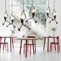 SOUTHPO Pendant Lighting Black Modern Creative Little People Mini Adjustable Hanging Lights for Bedroom Decor Iron Cartoon Doll Chandeliers for Dining Rooms 1×E26 MAX40W Baking Paint Finish (S)