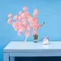 Micozy Rose Pink Lamp Girls Bedroom Lamp Flower Desk Lamp Tree Light with AC Adapter for Party Wedding Living Room Home Indoor Decoration 24 Warm White LED Lights Mothers Day (Pink)