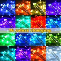 Ollny Led String Lights 200 LED 66ft Fairy Twinkle Christmas Tree Lights 16 Color Changing with Remote Control Timer Plug in for Bedroom Indoor Outdoor Home Wedding Party Decorations Waterproof