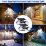 Solar Lights Outdoor, UNIFUN 30 LED Waterproof Solar Powered Wall Lights with Dual Head Spotlights 360-Degree Rotatable Solar Motion Security Night Lights for Outdoor Pation Yard Garden (Pack 2)