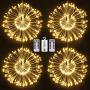 Firework Lights, Homga 4 Pack String Lights 600 LED Starburst Lights Copper Wire Lights, 8 Modes Battery Operated Fairy Lights with Remote, Waterproof Decorative Hanging Lights Party Garden Christmas