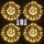 Firework Lights, Homga 4 Pack String Lights 600 LED Starburst Lights Copper Wire Lights, 8 Modes Battery Operated Fairy Lights with Remote, Waterproof Decorative Hanging Lights Party Garden Christmas
