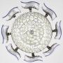 Sweety House Crystal Ceiling Fan Remote Control Modern Invisible 8 Leaf Fan Light Decoration Living Room Dining Room Chandelier 42 Inch(8 Leaf Style)