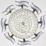 Sweety House Crystal Ceiling Fan Remote Control Modern Invisible 8 Leaf Fan Light Decoration Living Room Dining Room Chandelier 42 Inch(8 Leaf Style)