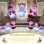 Christmas Decorations Pathway Light Outdoor, Waterproof Landscape Path Lights Decor 3 in 1 Snowman Santa Reindeer Outdoor Stake Decoration for Patio, Yard, Garden, Lawn Decoration