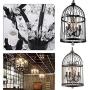 Sweety House New Snowflake Customized 9-lamp Chandelier, Simple postmodern Crystal lamp, Creative net red Dining Room Lighting Chandelier(Birdcage Crystal Light)