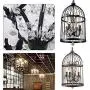 Sweety House New Snowflake Customized 9-lamp Chandelier, Simple postmodern Crystal lamp, Creative net red Dining Room Lighting Chandelier(Birdcage Crystal Light)